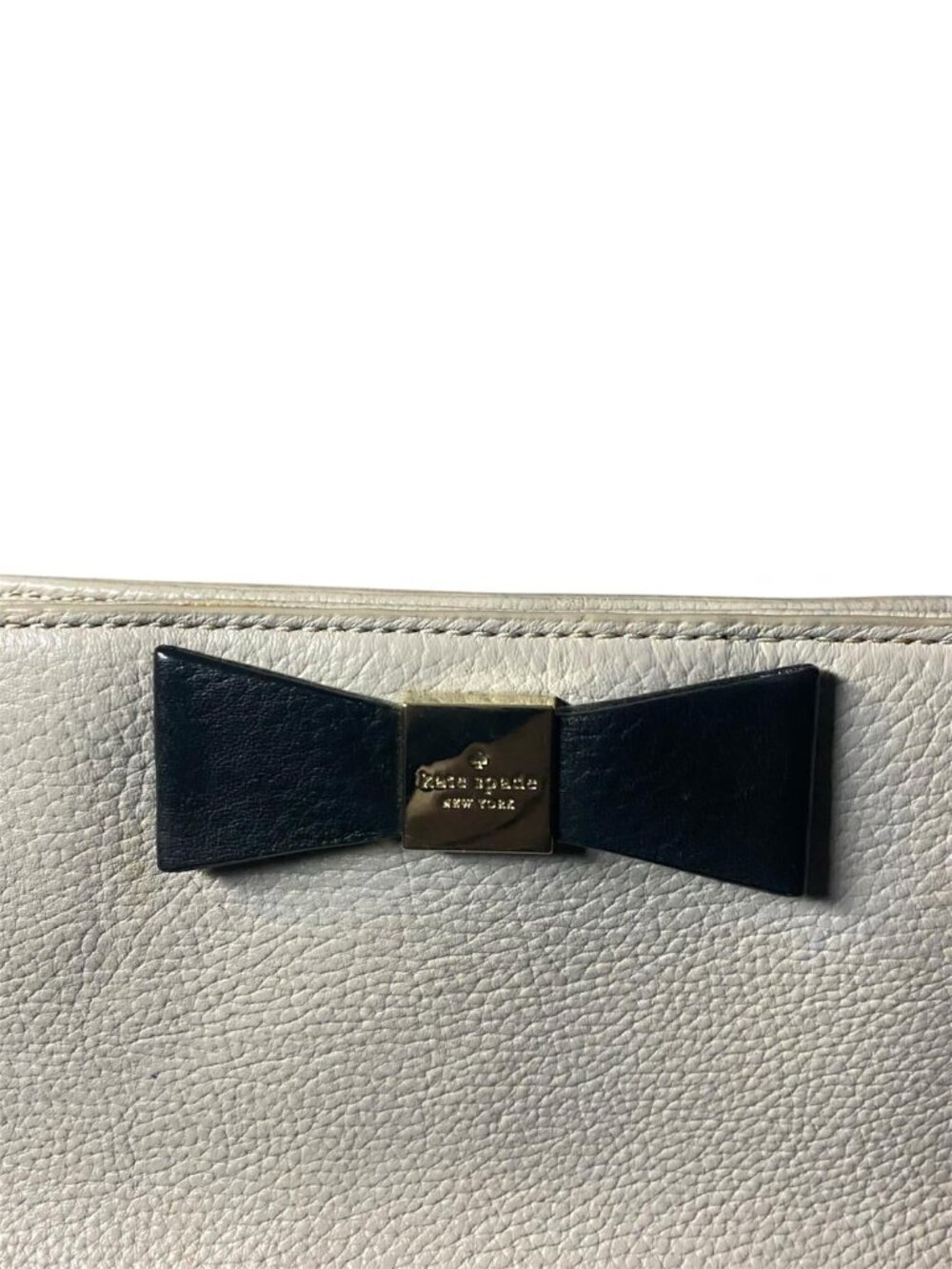 kate spade Ivory Crossbody with Black Bow Accent - Picture 4 of 4